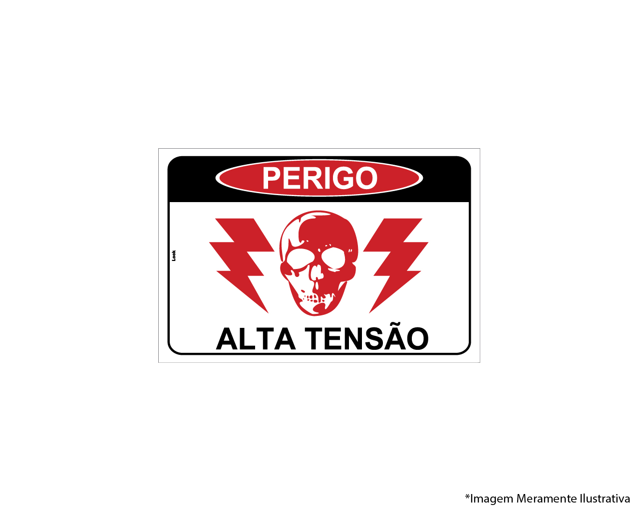 PLACA DE SINALIZAÇÃO PVC PERIGO ALTA TENSÃO 20x30CM