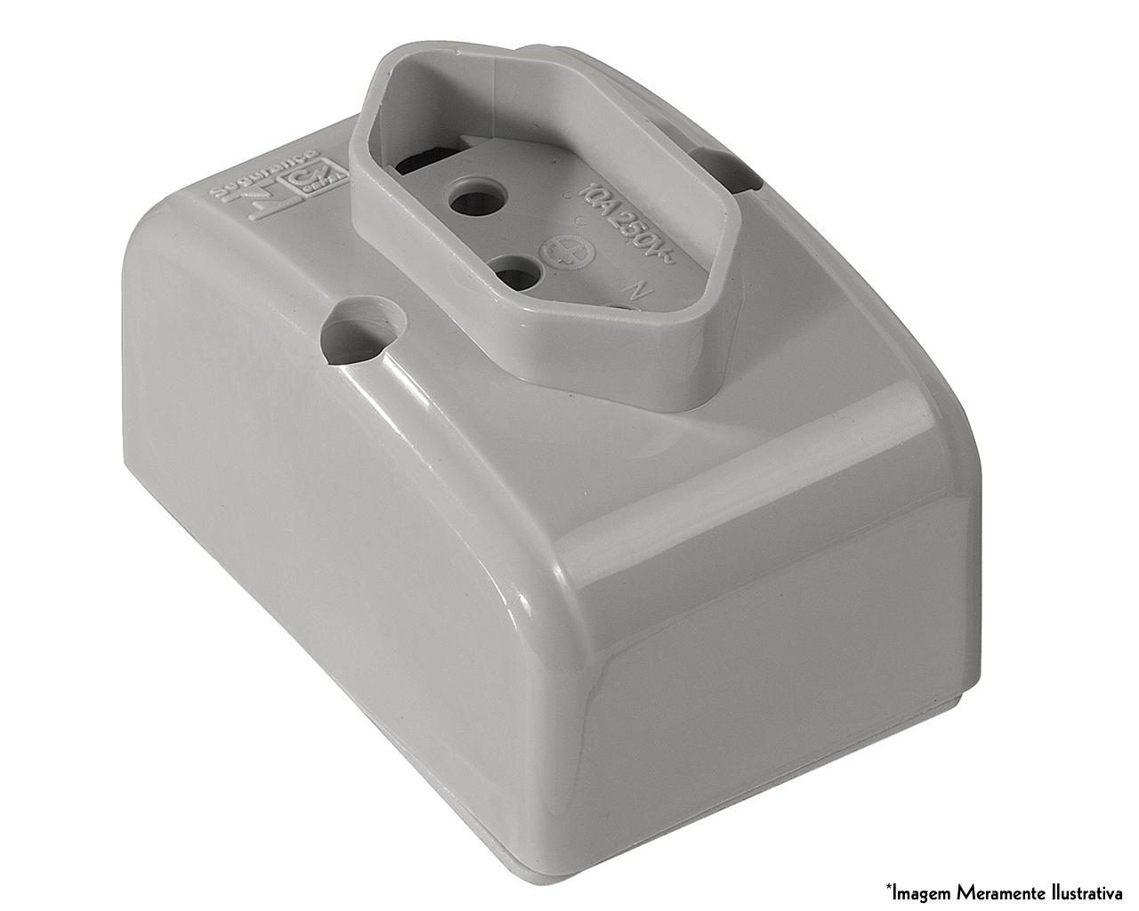 TOMADA SOBREPOR 2P+T 10A 250V TERPB10-3
