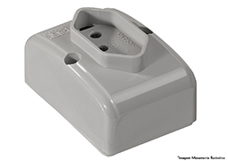 TOMADA SOBREPOR 2P+T 10A 250V TERPB10-3