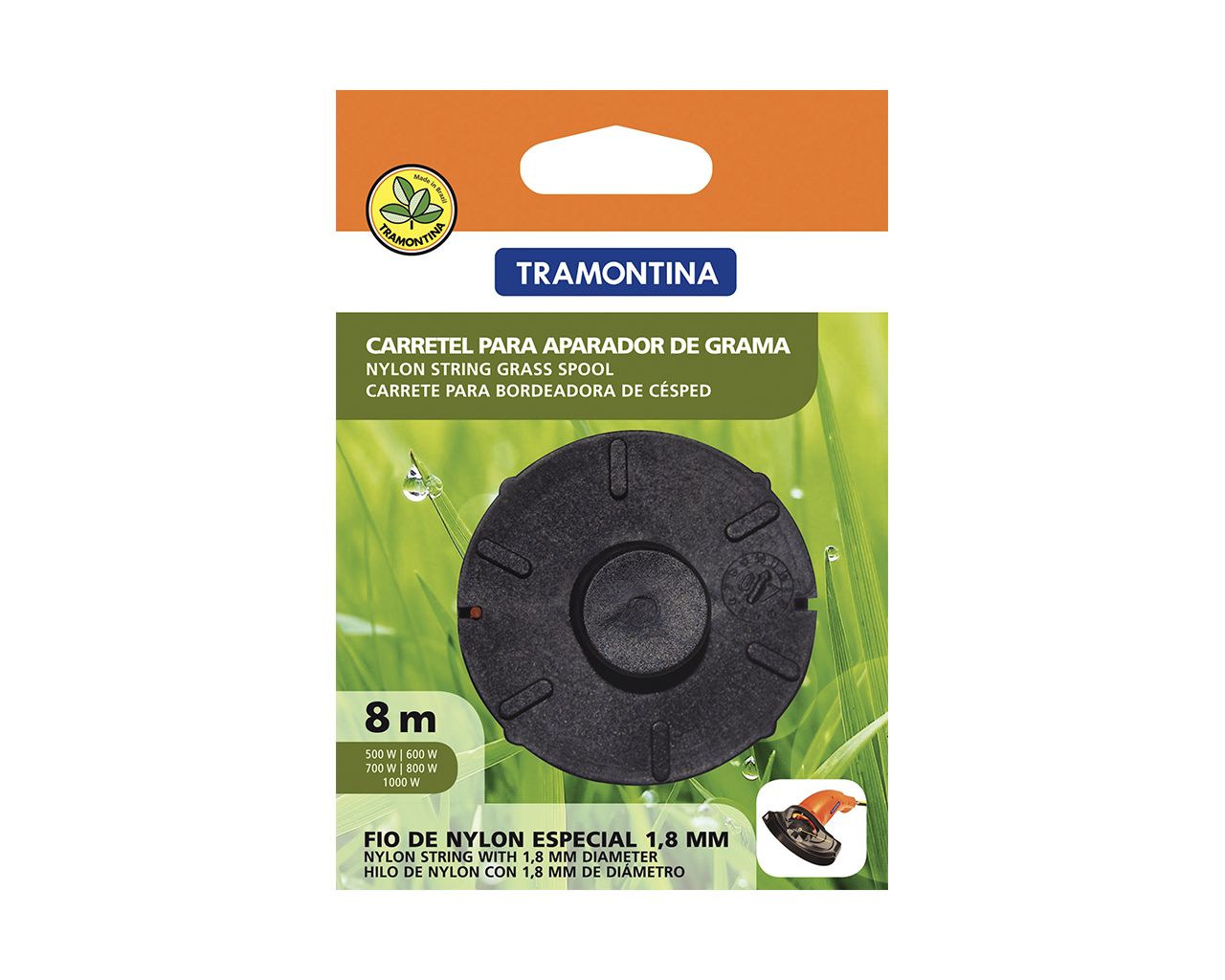 CARRETEL PARA APARADOR DE GRAMA 500/800W BLISTER