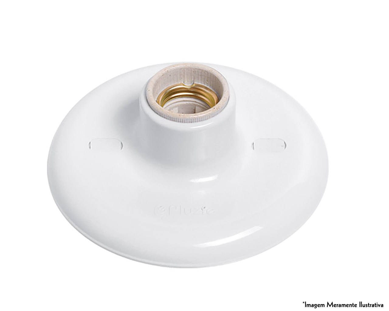 PLAFON DE PVC SOQUETE PORCELANA ATÉ 100W BRANCO