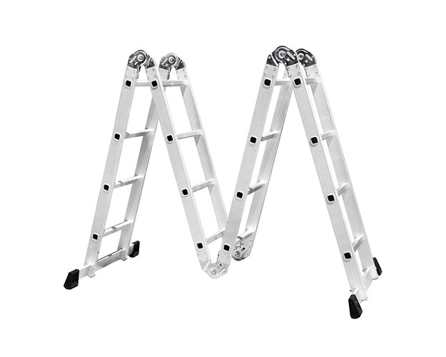 ESCADA ALUMÍNIO MULTIFUNCIONAL 4X4 16 DEGRAUS 150KG ATÉ 4,71M 