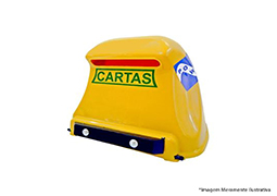 CAIXA DE CARTAS CORREIO PLÁSTICA GRADE AMARELA
