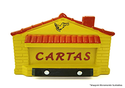 CAIXA DE CARTAS CORREIO PLÁSTICA CASA GRADE AMARELA / VERMELHA