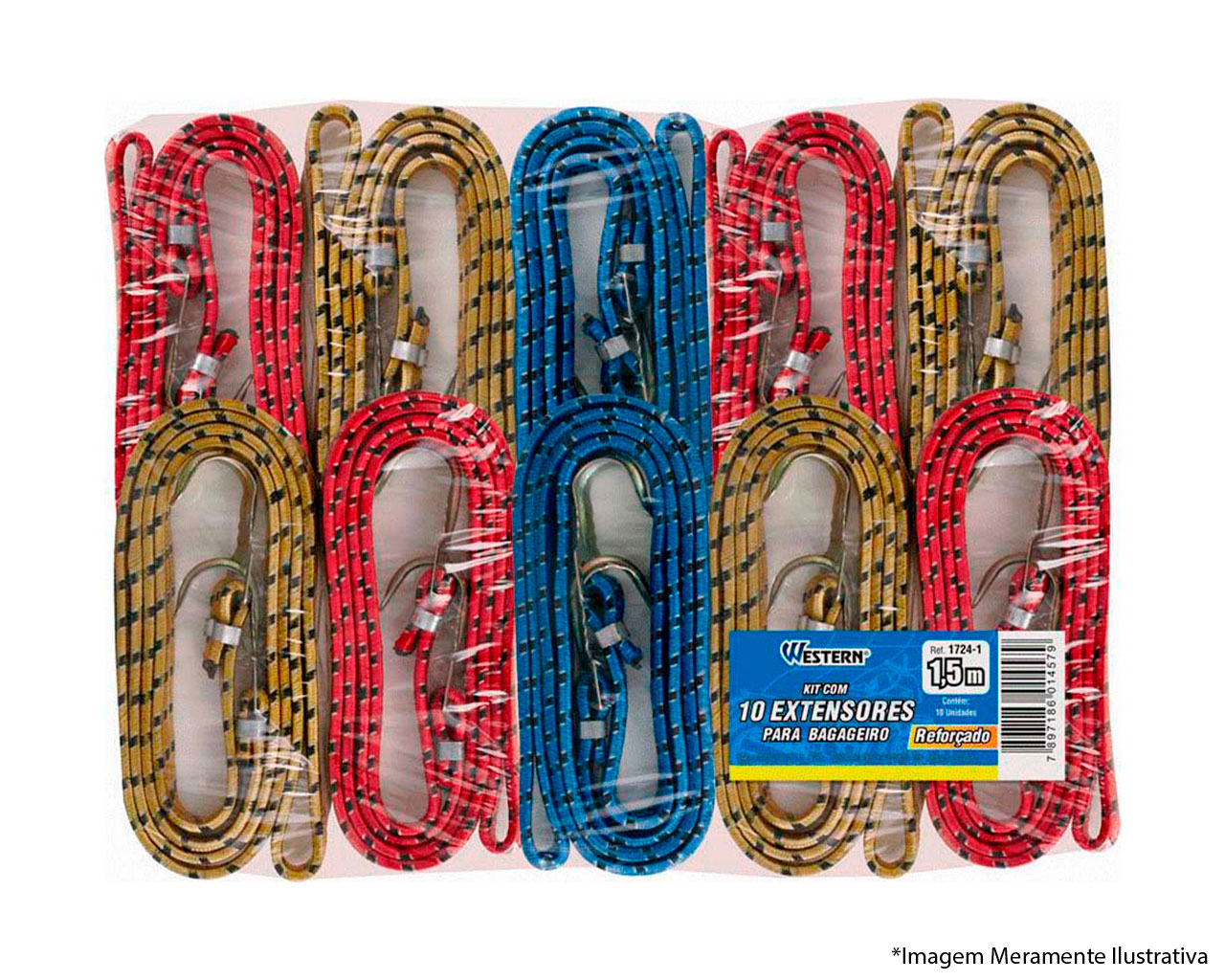 EXTENSOR PARA BAGAGEIRO 1,5M 10 PEÇAS BLISTER
