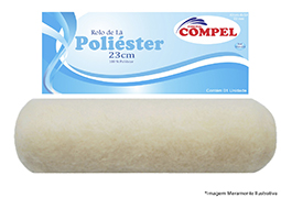 ROLO DE LÃ POLIESTER 23CM SEM CABO REF 1531/23 BLISTER