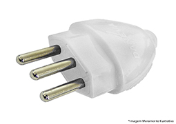PLUG MACHO 2P+T 20A 250V BRANCO