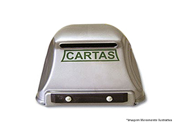 CAIXA DE CARTAS CORREIO PLÁSTICA GRADE PRATA