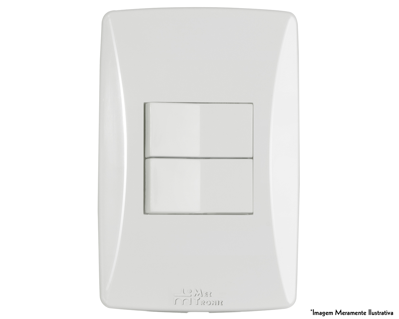 INTERRUPTOR PETRA SOFT 2 SIMPLES HORIZONTAL COM PLACA 81079