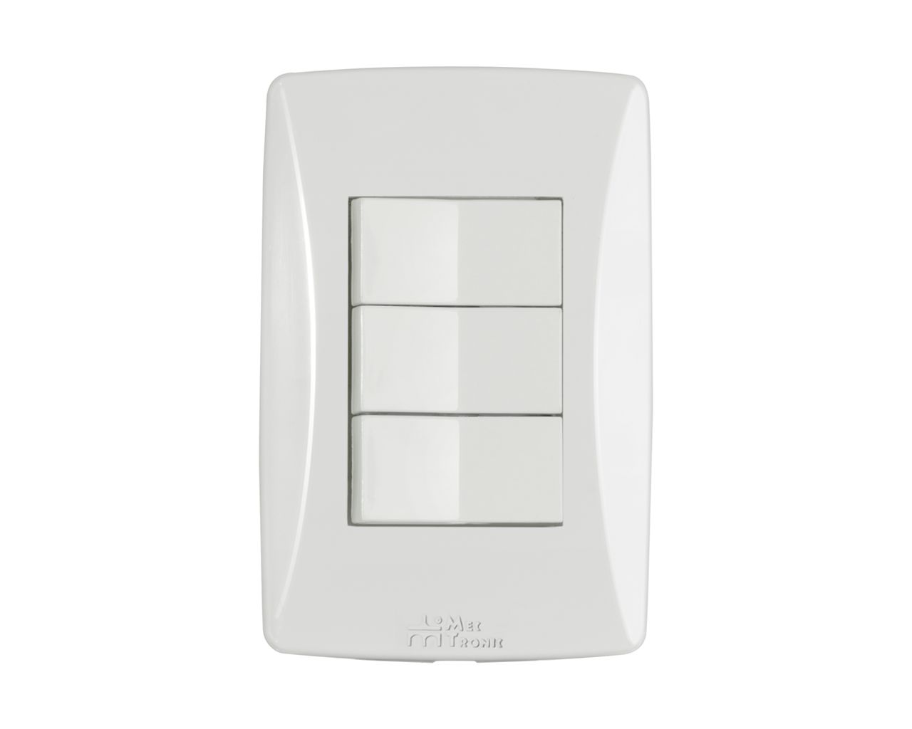 INTERRUPTOR PETRA SOFT 3 SIMPLES HORIZONTAL COM PLACA