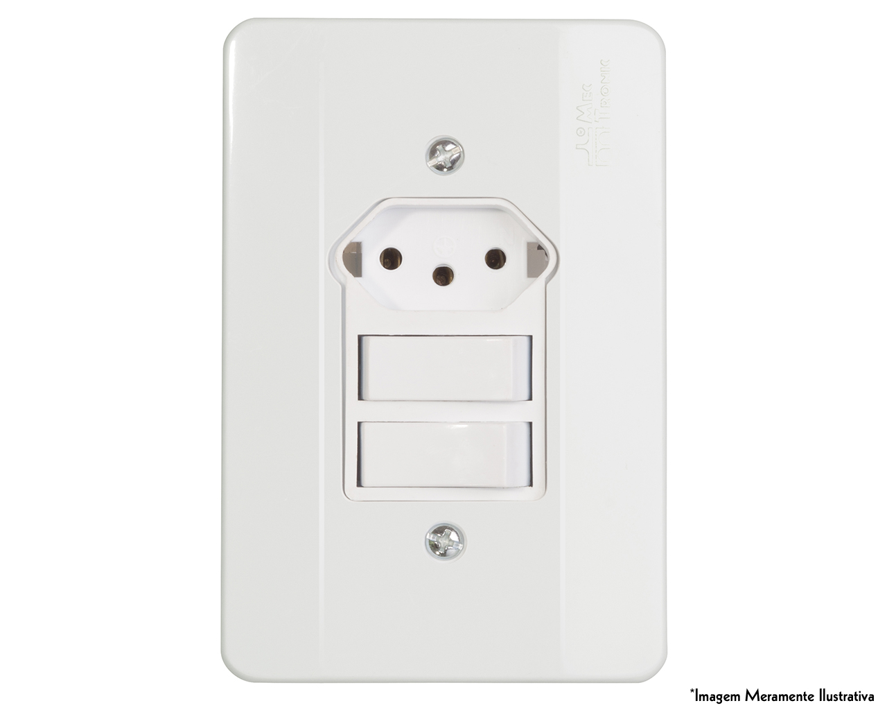 INTERRUPTOR MILLENIUM 2 SIMP.+ TOMADA 10A 250V COM PLACA