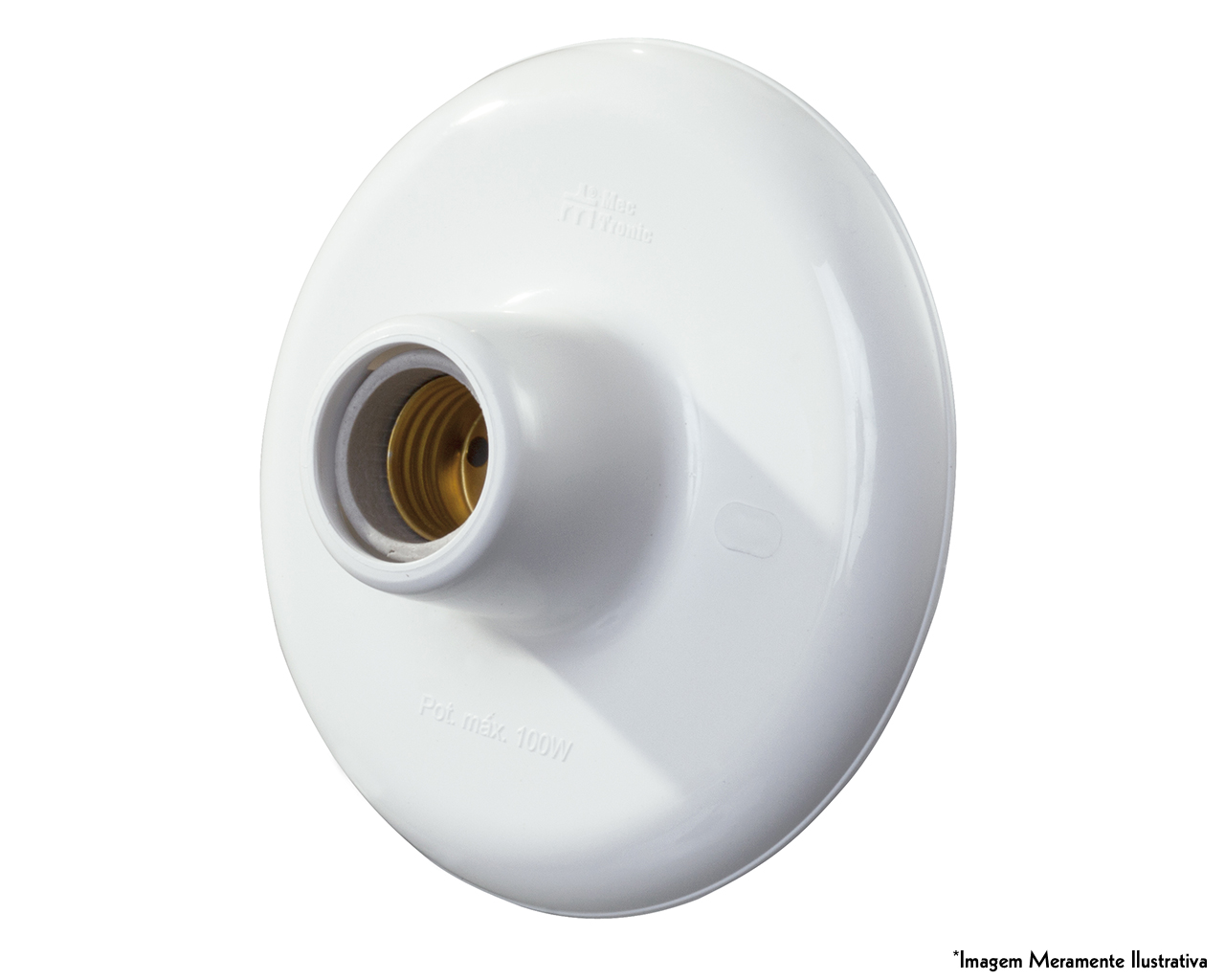 PLAFON DE PVC SOQUETE PORCELANA 100x250V BRANCO