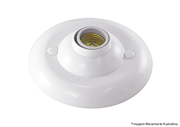 PLAFON DE PVC SOQUETE PORCELANA ATÉ 100W BRANCO