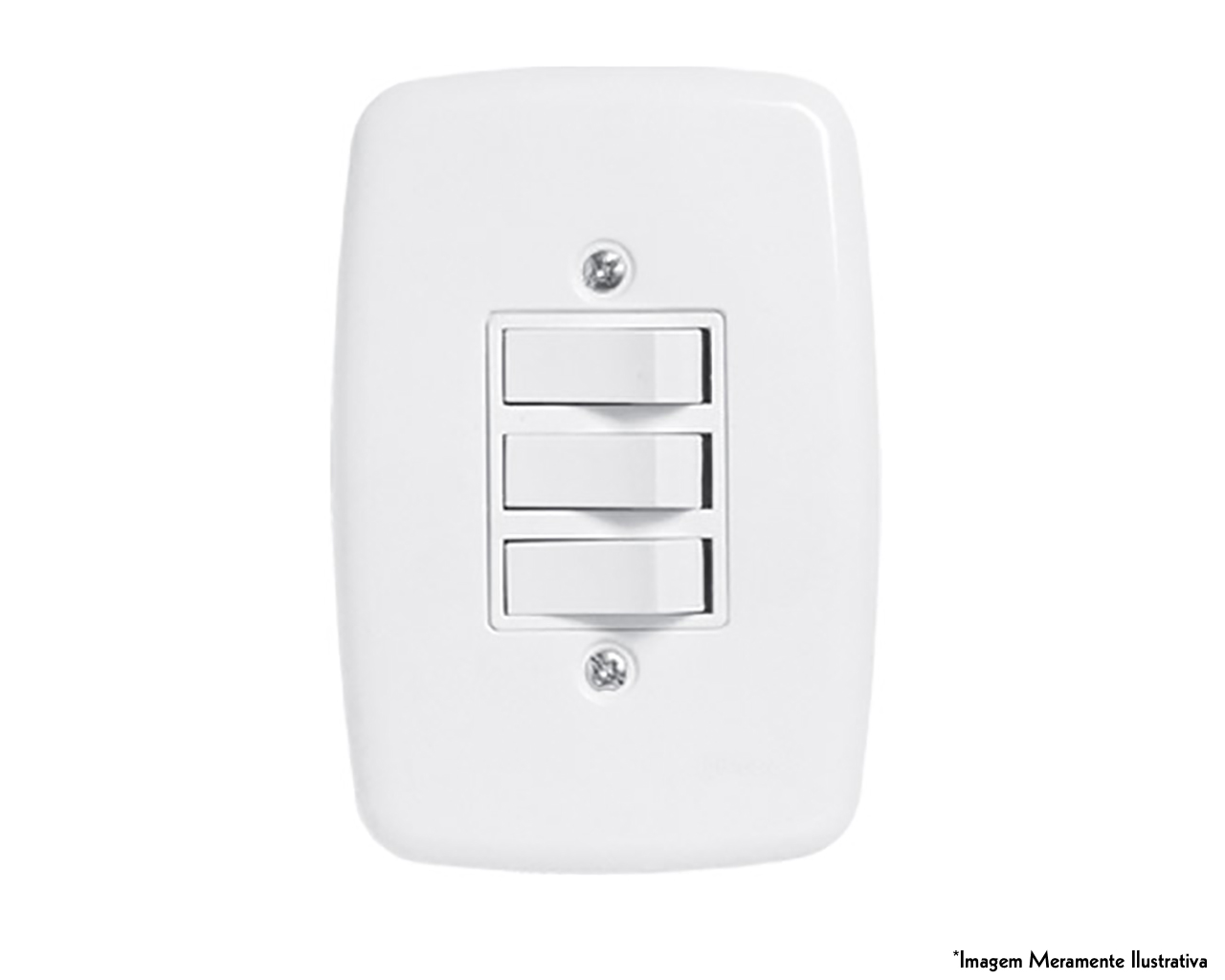 INTERRUPTOR IDEALE 3 SIMPLES COM PLACA
