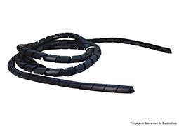 ORGANIZADOR DE FIOS 1,5Mx19,0MM PRETO BLISTER
