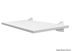 PRATELEIRA COM SUPORTE CONCEPT 25x80CM BRANCA