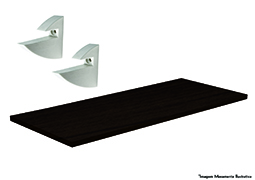 PRATELEIRA COM SUPORTE CONCEPT 20x80CM TABACO