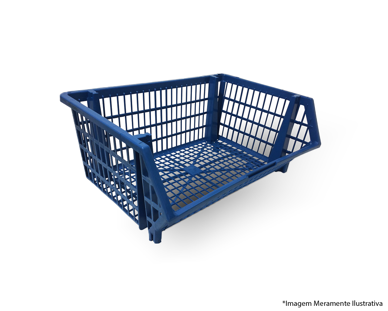 CESTO EXPOSITOR ENCAIXÁVEL PEQUENO AZUL