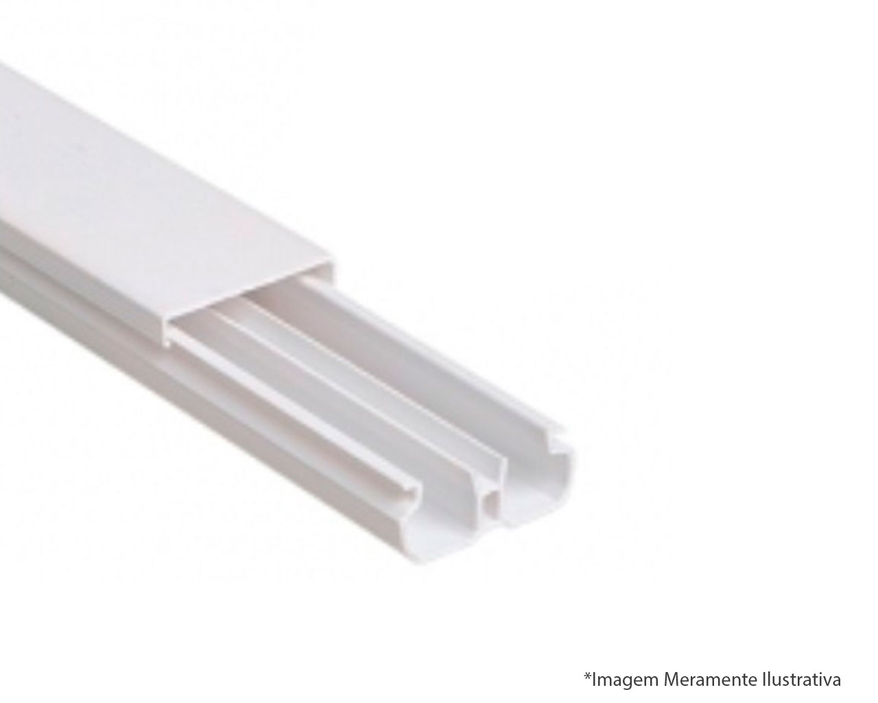 SISTEMA X - CANALETA 2,0MX10MM COM DIVISÓRIA BRANCO SEM ADESIVO