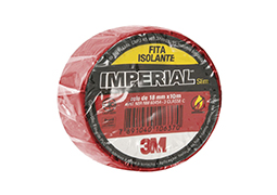 FITA ISOLANTE IMPERIAL COLORIDA VERMELHA 18MMx10M