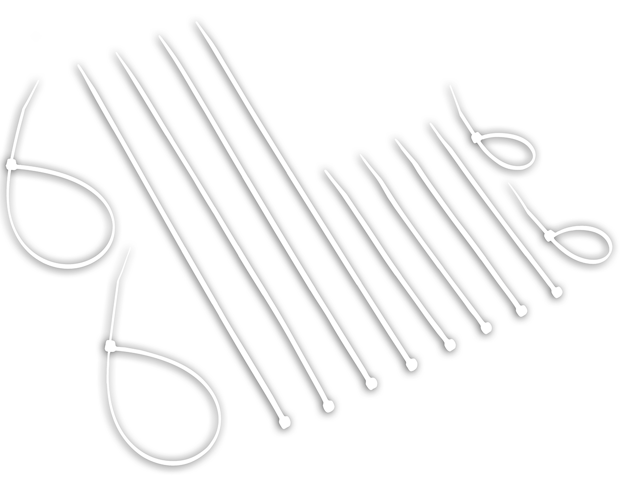 ABRAÇADEIRA NYLON 2,5MMx150MM BRANCA 100 PEÇAS
