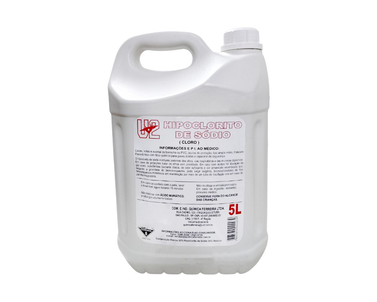 CLORO ATIVO HIPOCLORITO SÓDIO 5LT