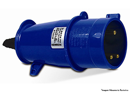 PLUG INDUSTRIAL 2P+T 16A 220V AZUL