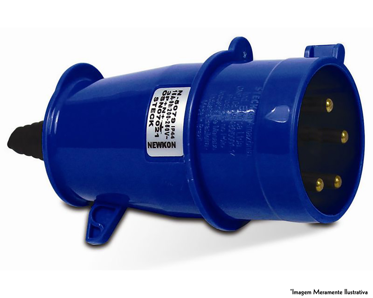 PLUG INDUSTRIAL 3P+T 16A 220V AZUL