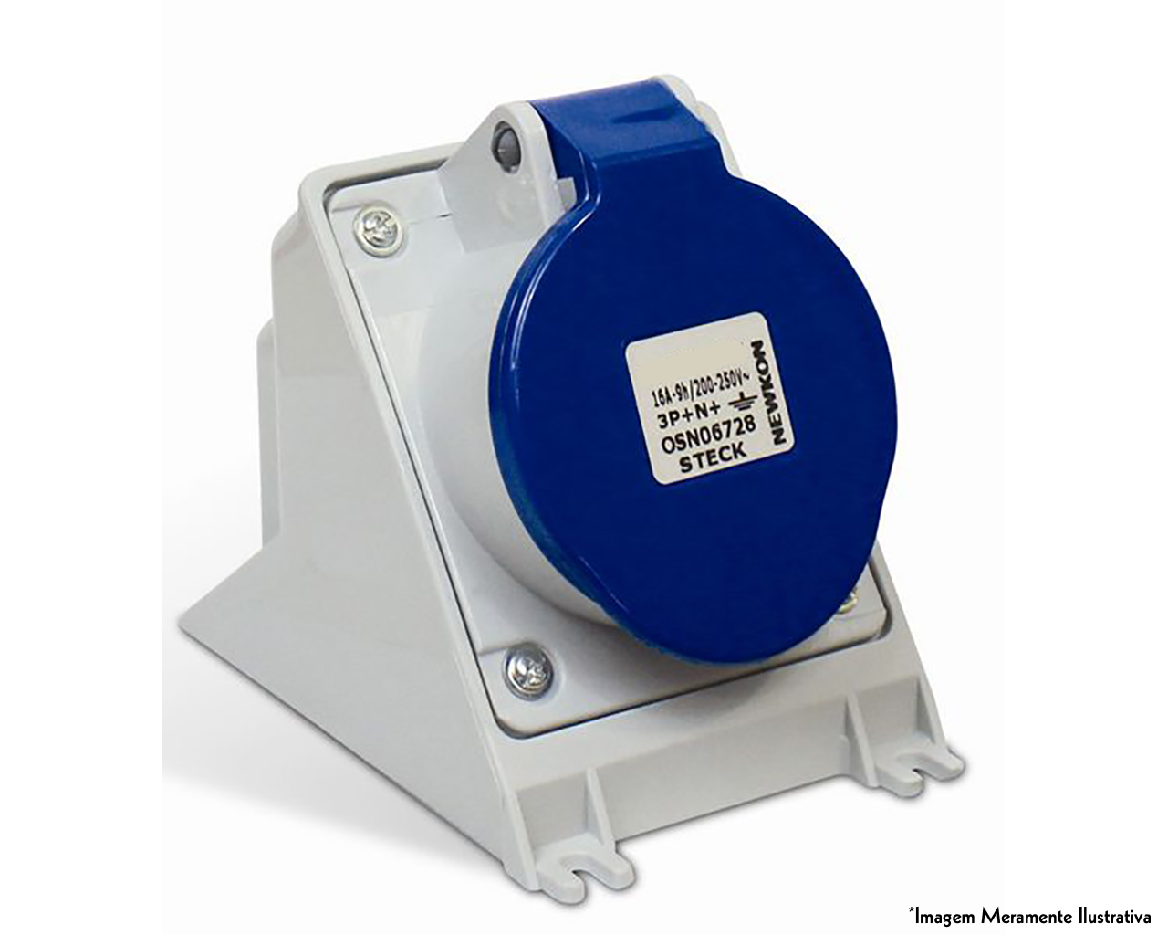 TOMADA SOBREPOR 2P+T 32A 220V AZUL N-3206