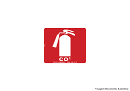 PLACA DE SINALIZAÇÃO FOTOLUMINESCENTE EXTINTOR CO2 20x20CM