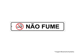 PLACA DE SINALIZAÇÃO PVC NÃO FUME 5x25CM