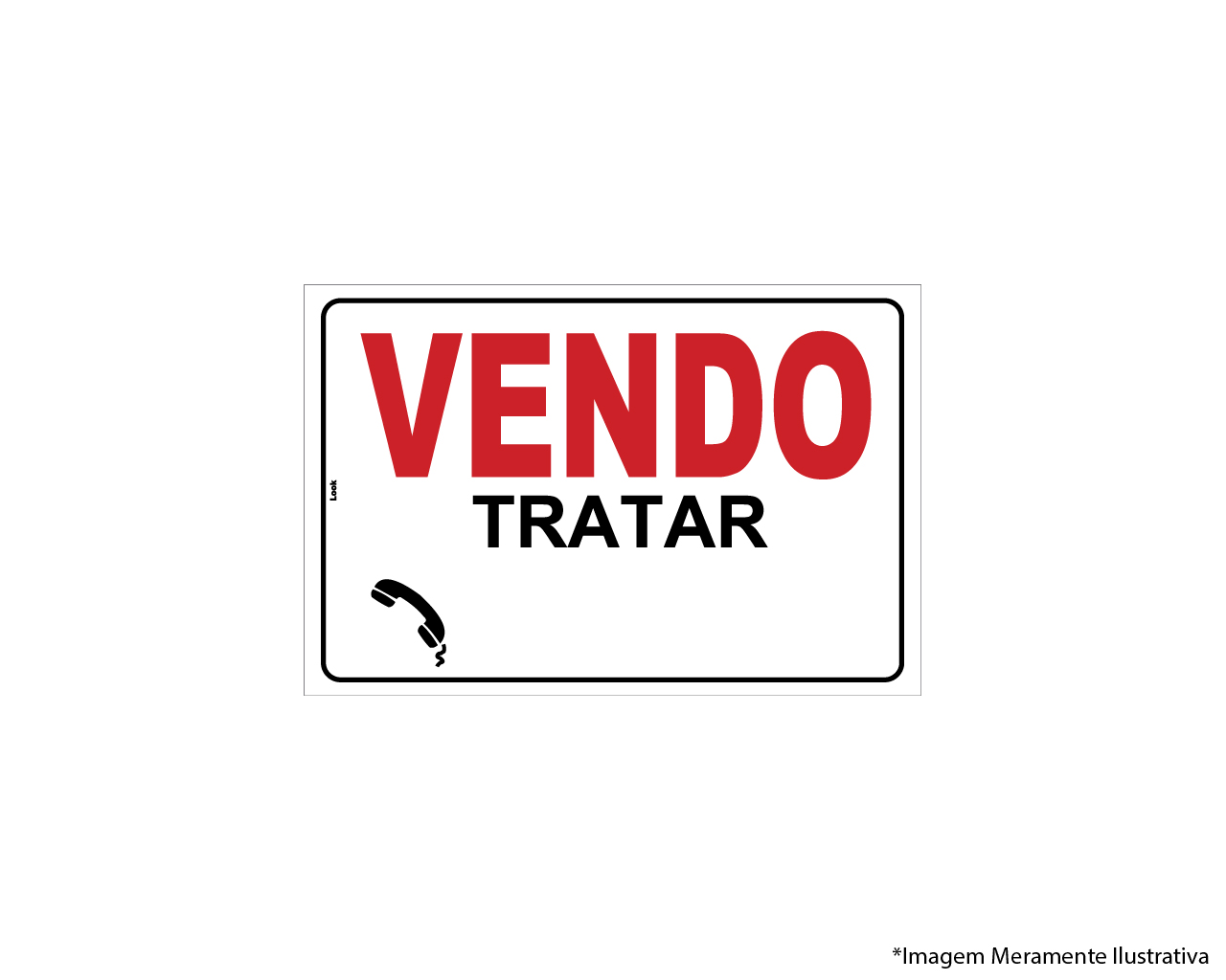 PLACA DE SINALIZAÇÃO PVC VENDO 20x30CM