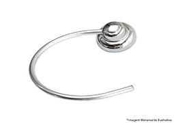 PORTA TOALHA ABS CROMADO ARGOLA DESIGN