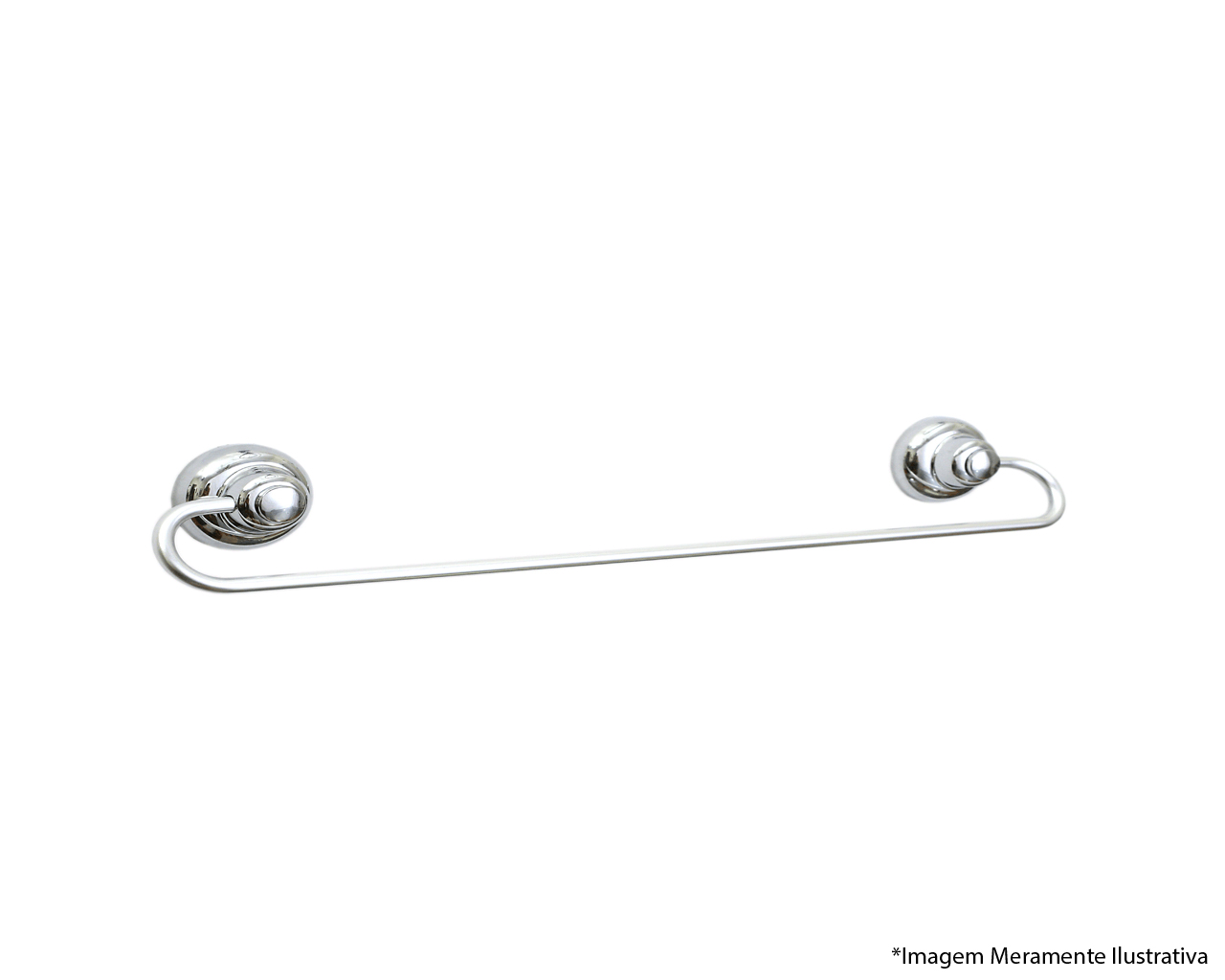 PORTA TOALHA ABS CROMADO BARRA DESIGN