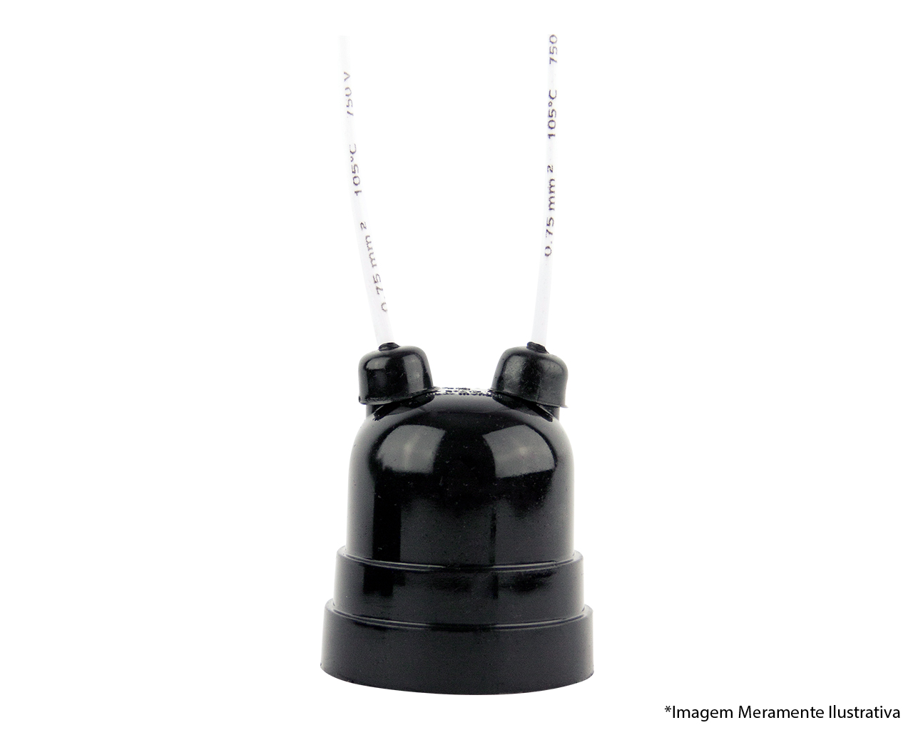 SOQUETE PENDENTE COM RABICHO TERMOPLÁSTICO PRETO