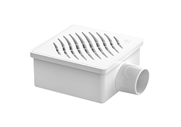RALO QUADRADO COM GRELHA BRANCO 100MMX53X40MM