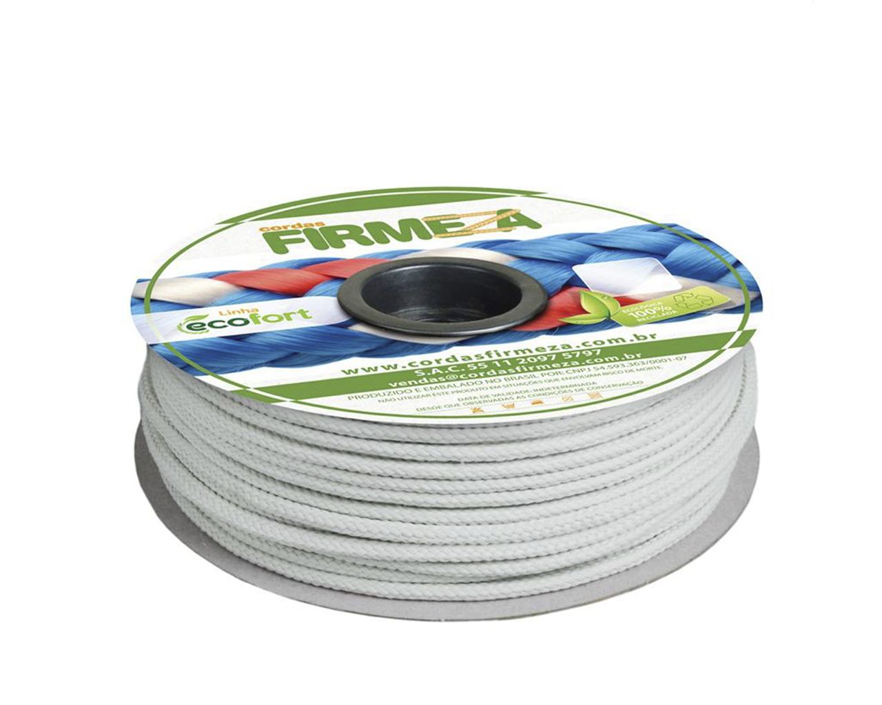 CORDA TRANÇADA BRANCA 03MM CARRETEL 400MTS
