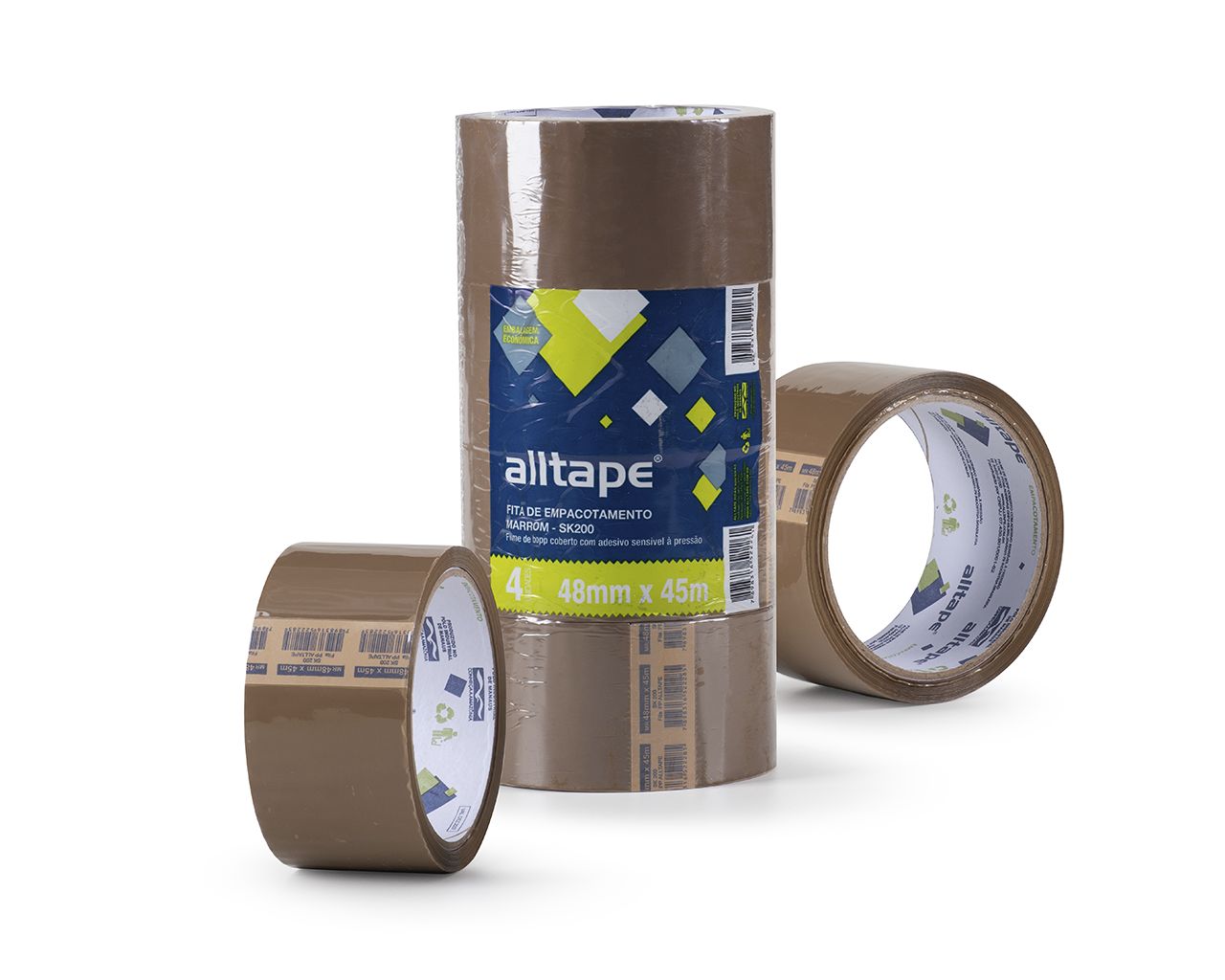 FITA EMBALAGEM ALLTAPE 48MMX045M MARROM