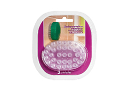 SABONETEIRA COM VENTOSA COM 2 PEÇAS PRIMAFER BLISTER