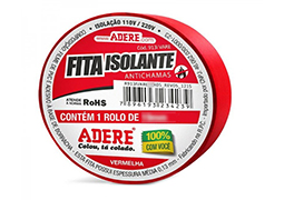 FITA ISOLANTE COLORIDA 18MMX05M VERMELHA