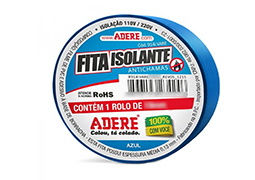 FITA ISOLANTE COLORIDA 18MMX05M AZUL