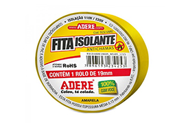 FITA ISOLANTE COLORIDA 19MMX05M AMARELA