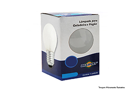 LÂMPADA PARA GELADEIRA OU FOGÃO LEITOSA 40WX127V E27