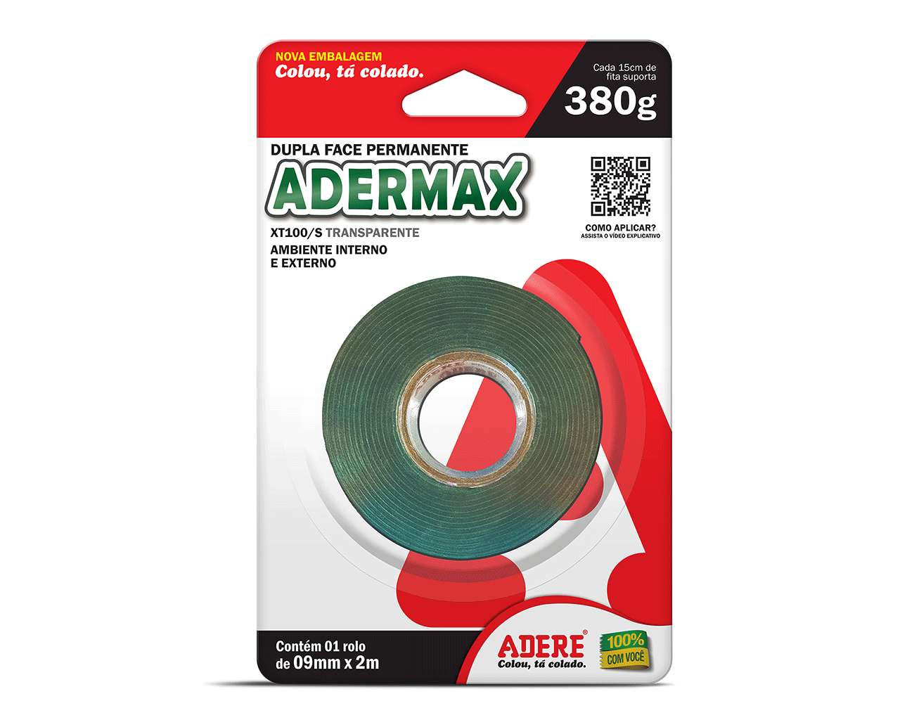 FITA DUPLA FACE ADERMAX ACRÍLICA 09MMX2M BLISTER