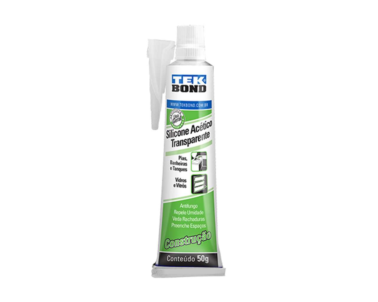 SILICONE ACÉTICO TRANSPARENTE 50G SEM BLISTER