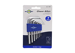 CHAVE ALLEN JOGO 7 PEÇAS 1,50-6,0MM BLISTER