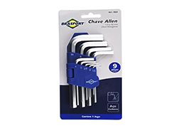 CHAVE ALLEN JOGO 9 PEÇAS 1,50-10,0MM BLISTER