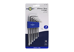 CHAVE TORX LONGA JOGO 7 PEÇAS T10-740 BLISTER