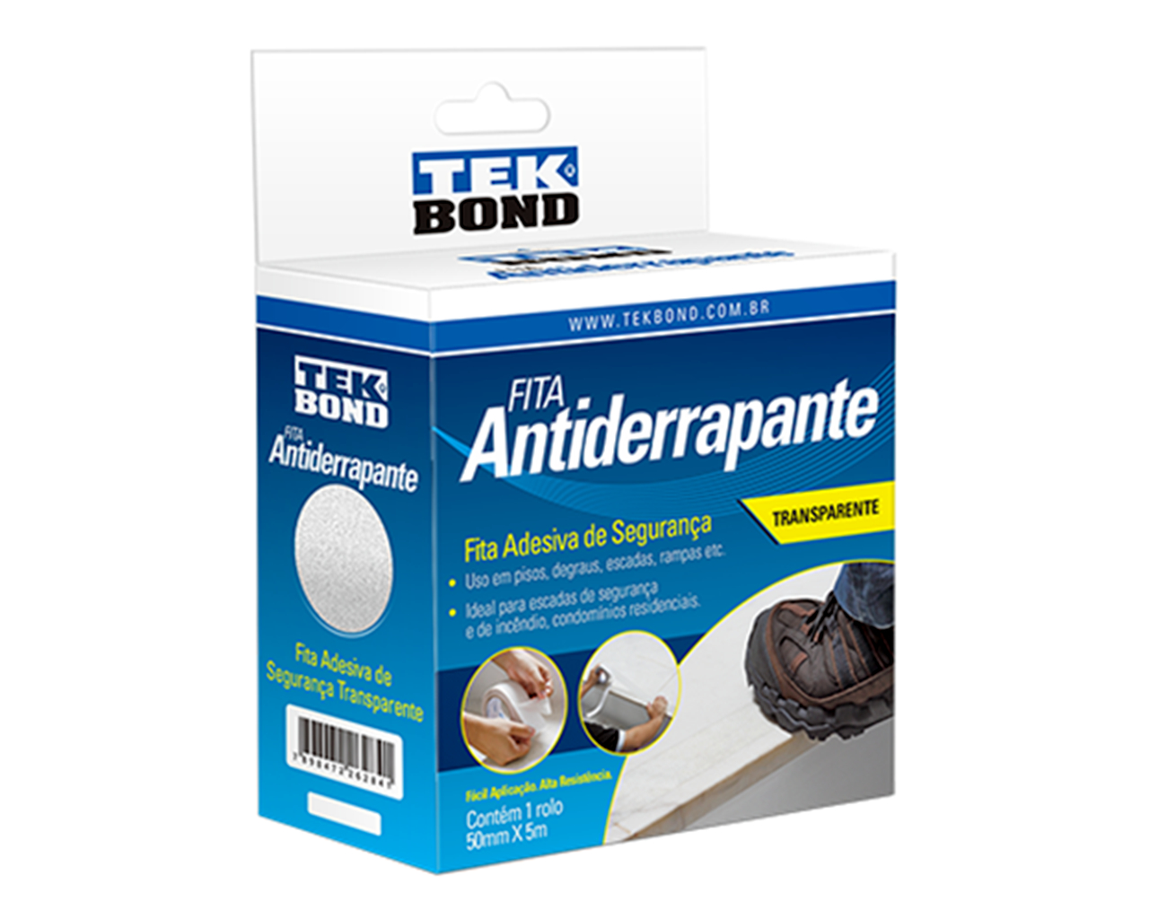 FITA ANTIDERRAPANTE TRANSPARENTE 50MMX5M BLISTER