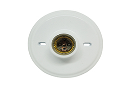 PLAFON PLÁSTICO BRANCO SOQUETE E-27 PORCELANA BLISTER